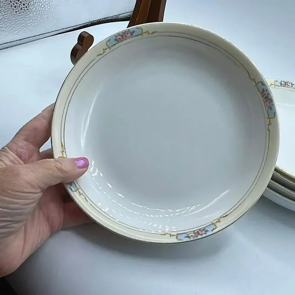 Vintage Noritake “The Celtic” porcelain lot of 5 soup bowls.